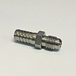 FITTING,BARGUN,3/8BARB,SHORT,SS,W/ORING