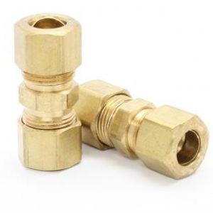 TEE,3/8COMPRESSION X 1/4MF X 1/4MPT (RISE),BRASS