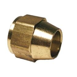 NUT,SHORT,1/4FLARE,BRASS
