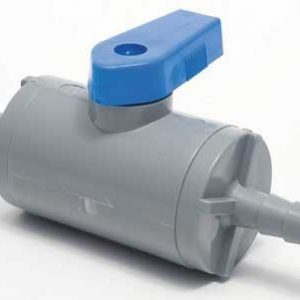VALVE,SHUTOFF,PLASTIC,BLUE HANDLE,1/2BARB to 1/2BARB..