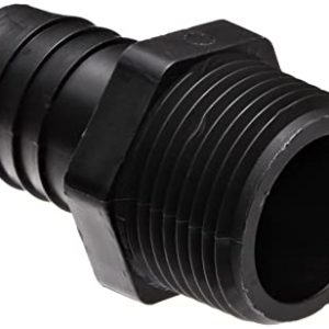 ADAPTER,1/4BRB X 1/8MPT,BLACK,POLYPROPYLENE