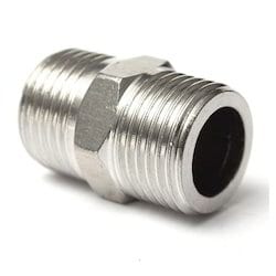 NIPPLE,QUICK CONNECT,3/4MALE X 3/4FPT,BRASS,W/GROOVE