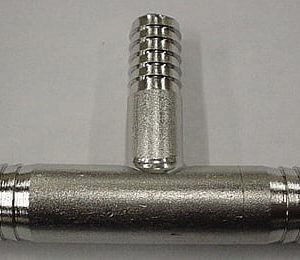 TEE,(3)BARB,1/2 X 1/2 X 3/8,SS