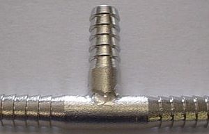 TEE,(3)BARB,1/4 X 1/4 X 1/4,SS