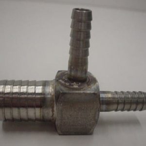 TEE,(3)BARB,1/4 X 1/4 X 1/2,SS