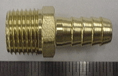 HOSE,BARB,1/2BRB X 1/2MP,BRASS,LF