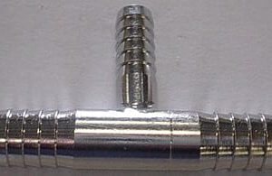 TEE,(3)BARB,3/8 X 3/8 X 1/4,SS