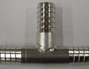 TEE,(3)BARB,3/8 X 3/8 X 3/8,SS