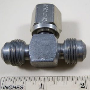 TEE,3/8 MF X 3/8 MF X 3/8 FEMALE SWIVEL,SS