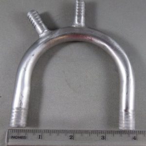 UBEND,1/2 BARB WITH (2)3/8 BARB OUTLET,SS