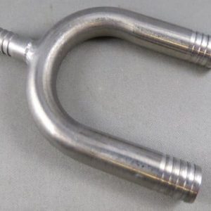 UBEND,1/2BRB X 1/2BRB WITH 3/8BRB OUTLET,SS