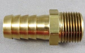 HOSE,BARB,1/2BRB X 3/8MP,BRASS