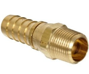 HOSE,BARB,1/4BRB X 1/8MP,BRASS
