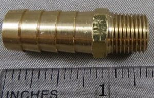 HOSE,BARB,3/8BRB X 1/8MP,BRASS