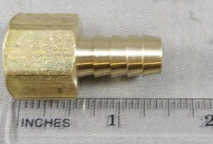 HOSE,BARB,3/8BRB X 3/8FP,BRASS