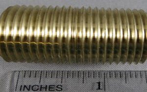 NIPPLE,1/2IN X 1 1/2IN LONG,BRASS