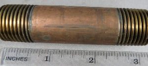NIPPLE,1/2MP X 3IN LONG,BRASS