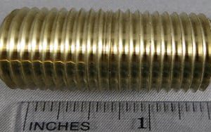NIPPLE,1/4MP X 1 1/2IN LONG,BRASS