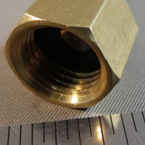 NUT&STEM,SWIVEL,1/4BARB X 1/4FP,BRASS,W/WASHER