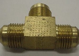 TEE,(3) 1/4MF,BRASS
