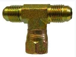 TEE,1/2MF X 1/2MF X 5/8 SWIVEL,BRASS