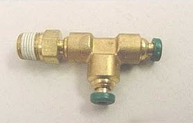 TEE,1/8SWIVEL X 1/8TUBE X 1/8TUBE ON THE RISE,BRASS