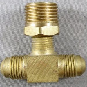 TEE,3/8MF X 3/8MF X 1/2MP ON THE RISE,BRASS