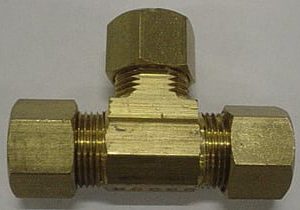 TEE,COMPRESSION,(3) 3/8COMP,BRASS
