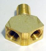 WYE,BRASS,(2)1/4 FP X (1)1/4 MP,ONE PIECE