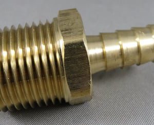 HOSE,BARB,3/8BRB X 3/8MP,BRASS,LF
