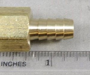 HOSE,BARB,3/8BRB X 3/8FP,BRASS,LF