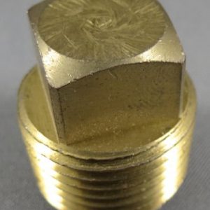PLUG,1/2,SQUARE HEAD,BRASS,LF