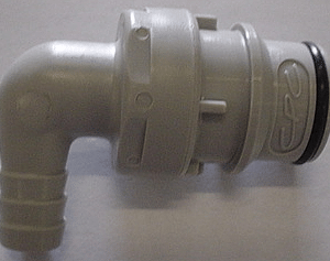 ELBOW,PVC,3/8BARB,W/SHUTOFF,FITS 427,610