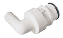 ELBOW,HFCD,3/8 BARB W/SHUTOFF,POLYSULFONE