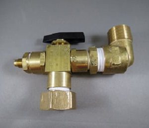KIT,VALVE,3 WAY,WATER BOOSTER,1/2FP BOTTOM INLET W/3/4 FP,(2)1/2FP OUTLETS W/3/4 MP ELBOW & 1/4MF,BRASS