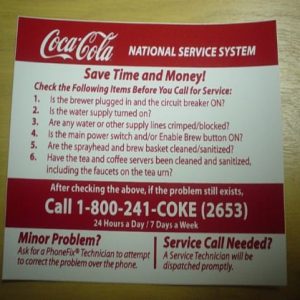 DECAL,SERVICE,HOT BEVERAGE,3.25 X 4.25,BLD
