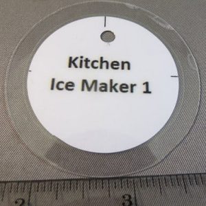 TAG,"KITCHEN ICE MAKER 1",2 1/4 ROUND,LAMINATED