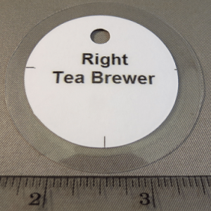 TAG,RIGHT TEA BREWER,2 1/2 INCH,LAMINATED