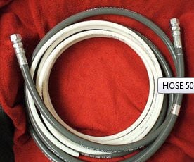 HOSE,FILL,50FT,1/2,2000PSI,5/8JIC SWIVEL BOTH ENDS,WITH 50 FT 3/8 ID NYLON VENT HOSE
