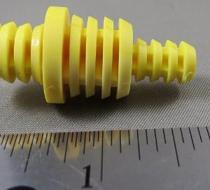 PLUG,TUBE,YELLOW,PUNGENT,1/4 X 3/8 X 1/2,PLASTIC