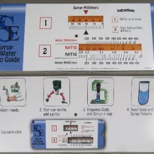 SLIDE,RATIO TO WATER,3 X 8,SYRUP 30 TO 150,MEASURES IN MILLILITERS