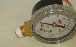 GAUGE,2IN,0-60PSI,BOTTOM MOUNT,W/BLACK STEEL CASE