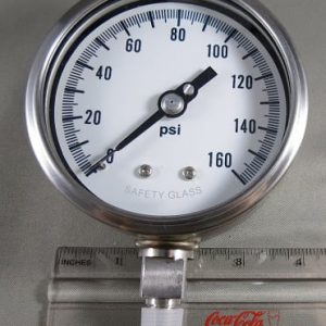 GAUGE,TEST,0-160 PSI,MCDONALDS,4 IN,1/4 NPT LM,WITH SNUBBER