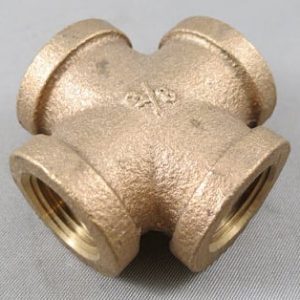 CROSS,BARSTOCK,(4) 3/8FP,BRASS