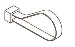 TIE,CABLE,8IN,50LB,NO SCREW MOUNT