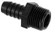 ADAPTER,POLYPROPYLENE,BLACK,1/2 MPT X 1/2 BARB