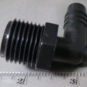 ELBOW,POLYPROPYLENE,BLACK,1/2MPT X 1/2BARB