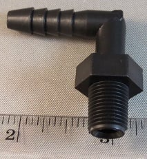 ELBOW,PLASTIC,1/8 MPT X 1/4 BRB