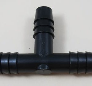 TEE,POLYPROPYLENE,BLACK,(3)1/2 BARB