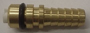 FITTING,CO2,1/4BARB,W/CHECK VALVE,BRASS